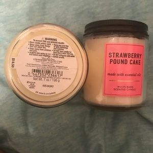 Bath & Body Works Accents - Strawberry Pound Cake Bath and Body Works Candles Bath & Body Works Accents - Strawberry Pound Cake Bath and Body Works Candles